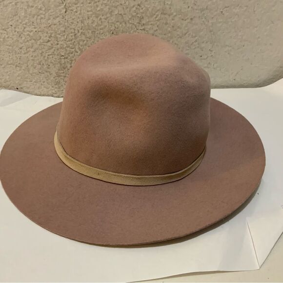 Rag & bone Women Fedora Hat S Brown Wool 100% Floppy Western Cowboy